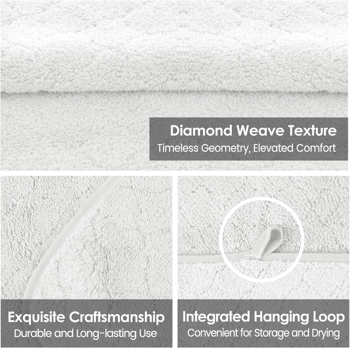 Microfiber Bath Towel (30" x 60"), Oversized Thick Towels, Soft, Super Absorbent and Fast Drying, No Fading Multipurpose Use for Sports, Travel, Fitness, Yoga, 30 in 60 in, Grey Count | Microfiber, Hanging Loop, Oversized, Soft & Absorbent, Fast