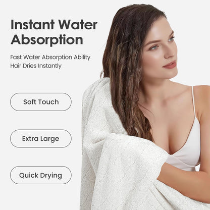 Microfiber Bath Towel (30" x 60"), Oversized Thick Towels, Soft, Super Absorbent and Fast Drying, No Fading Multipurpose Use for Sports, Travel, Fitness, Yoga, 30 in 60 in, Grey Count | Microfiber, Hanging Loop, Oversized, Soft & Absorbent, Fast