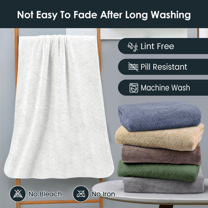 Microfiber Bath Towel (30" x 60"), Oversized Thick Towels, Soft, Super Absorbent and Fast Drying, No Fading Multipurpose Use for Sports, Travel, Fitness, Yoga, 30 in 60 in, Grey Count | Microfiber, Hanging Loop, Oversized, Soft & Absorbent, Fast