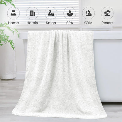 Microfiber Bath Towel (30" x 60"), Oversized Thick Towels, Soft, Super Absorbent and Fast Drying, No Fading Multipurpose Use for Sports, Travel, Fitness, Yoga, 30 in 60 in, Grey Count | Microfiber, Hanging Loop, Oversized, Soft & Absorbent, Fast
