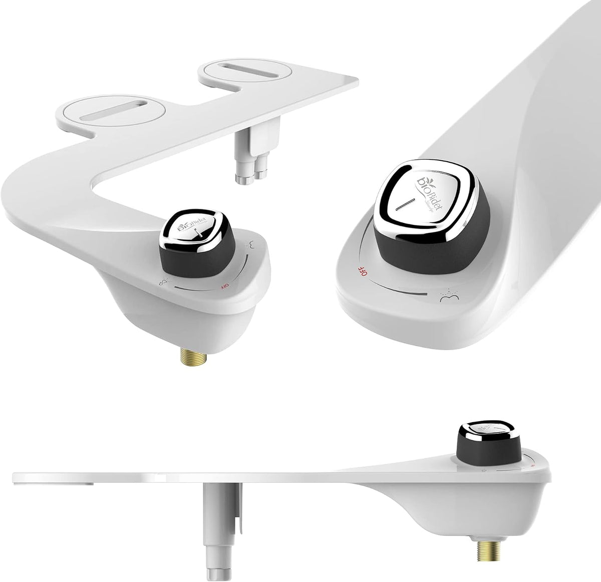 SlimEdge Bidet Attachment for Toilet, Non Electric, Dual Nozzles