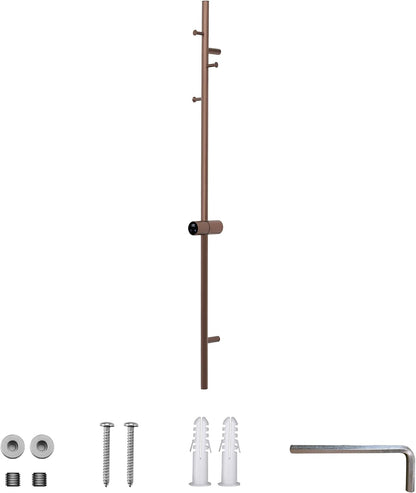 Heated Towel Racks for Bathroom, Wall Mounted Electric Towel Warmer Racks with Timer & Temperature Control, 10 Bar Stainless Steel Towel Heater for Bathroom (Round-Brushed Gold, 10 Bars)
