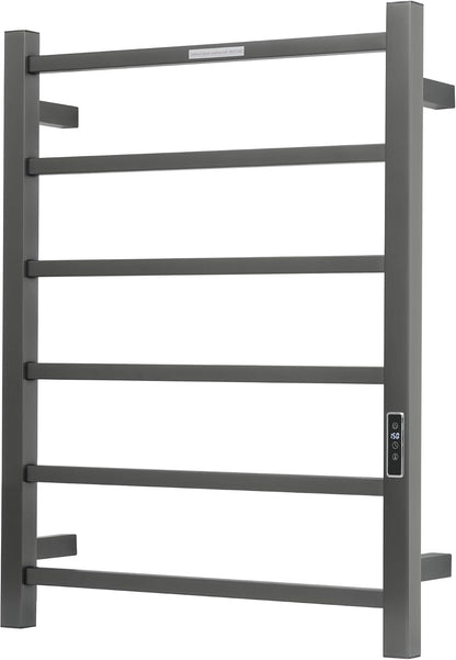 Heated Towel Racks for Bathroom, Wall Mounted Electric Towel Warmer Racks with Timer & Temperature Control, 10 Bar Stainless Steel Towel Heater for Bathroom (Round-Brushed Gold, 10 Bars)
