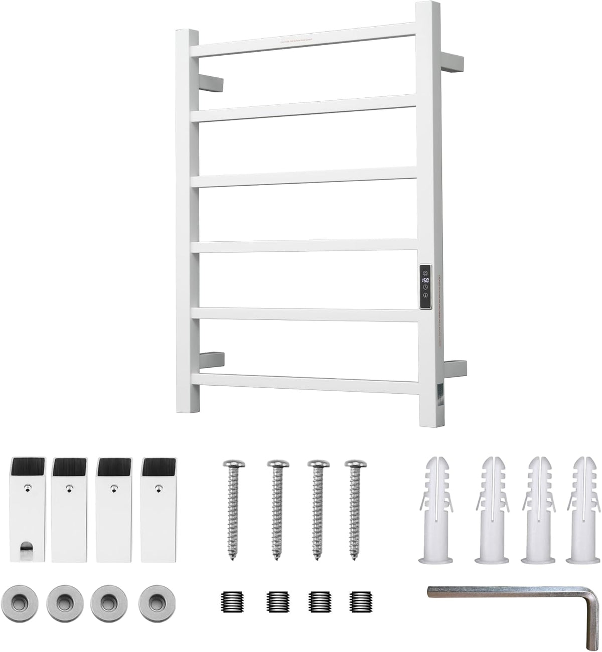 Heated Towel Racks for Bathroom, Wall Mounted Electric Towel Warmer Racks with Timer & Temperature Control, 10 Bar Stainless Steel Towel Heater for Bathroom (Round-Brushed Gold, 10 Bars)