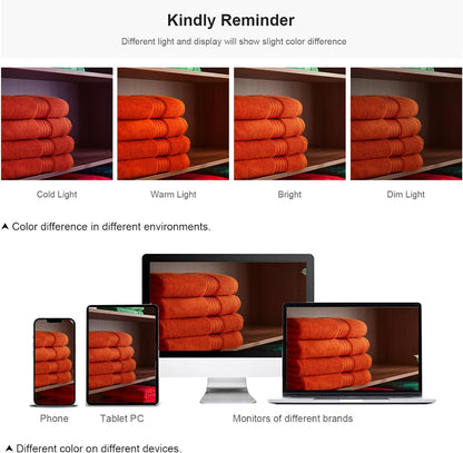 Luxury Bath Towels 4 PCS, 27x54 650 GSM Turkish Cotton Burnt Orange