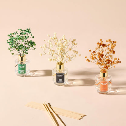 Reed Diffuser Set of 3,Clean Linen Ocean Mist&Sea Salt Lavender Eucalyptus Oil Reed Diffusers for Bedroom Living Room Office Aromatherapy Oil Reed Diffuser for Gift 50ml x 3