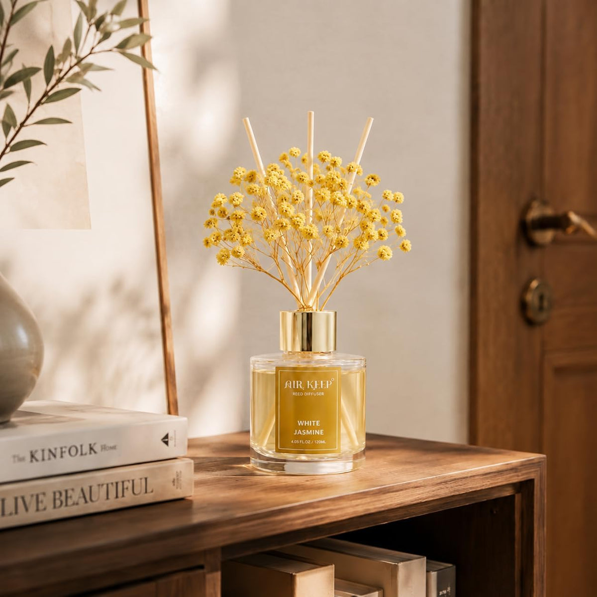 Reed Diffuser Set of 3,Clean Linen Ocean Mist&Sea Salt Lavender Eucalyptus Oil Reed Diffusers for Bedroom Living Room Office Aromatherapy Oil Reed Diffuser for Gift 50ml x 3