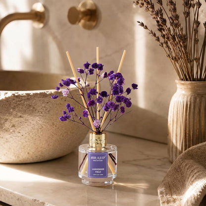 Reed Diffuser Set of 3,Clean Linen Ocean Mist&Sea Salt Lavender Eucalyptus Oil Reed Diffusers for Bedroom Living Room Office Aromatherapy Oil Reed Diffuser for Gift 50ml x 3