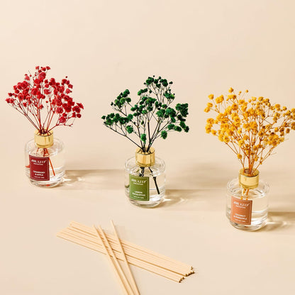 Reed Diffuser Set of 3,Clean Linen Ocean Mist&Sea Salt Lavender Eucalyptus Oil Reed Diffusers for Bedroom Living Room Office Aromatherapy Oil Reed Diffuser for Gift 50ml x 3