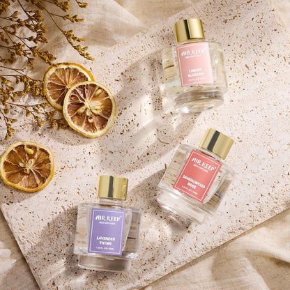 Reed Diffuser Set of 3,Clean Linen Ocean Mist&Sea Salt Lavender Eucalyptus Oil Reed Diffusers for Bedroom Living Room Office Aromatherapy Oil Reed Diffuser for Gift 50ml x 3