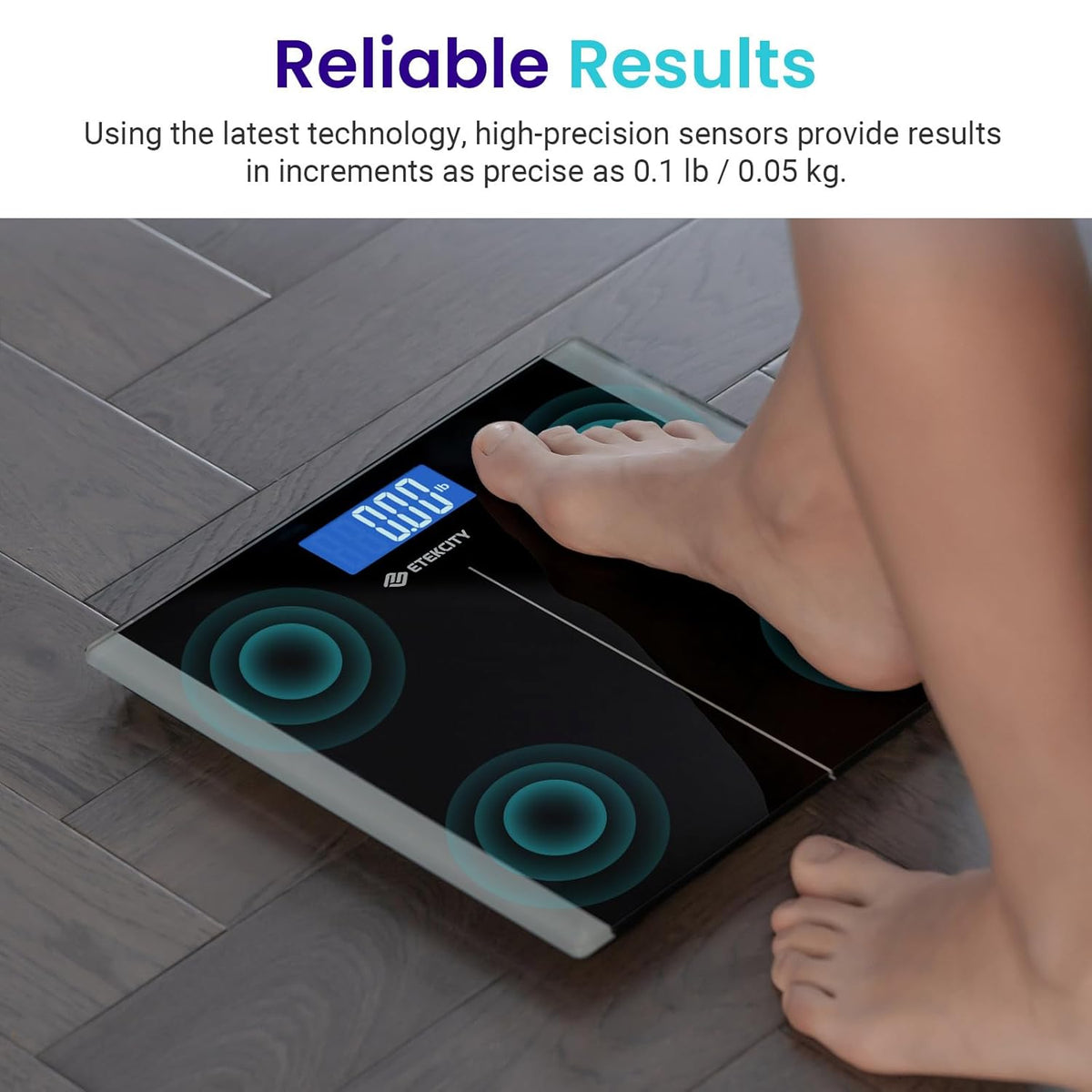 Smart Scale for Body Weight and Fat, BMI, FSA Eligible, Black