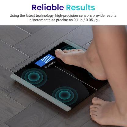 Smart Scale for Body Weight and Fat, BMI, FSA Eligible, Black