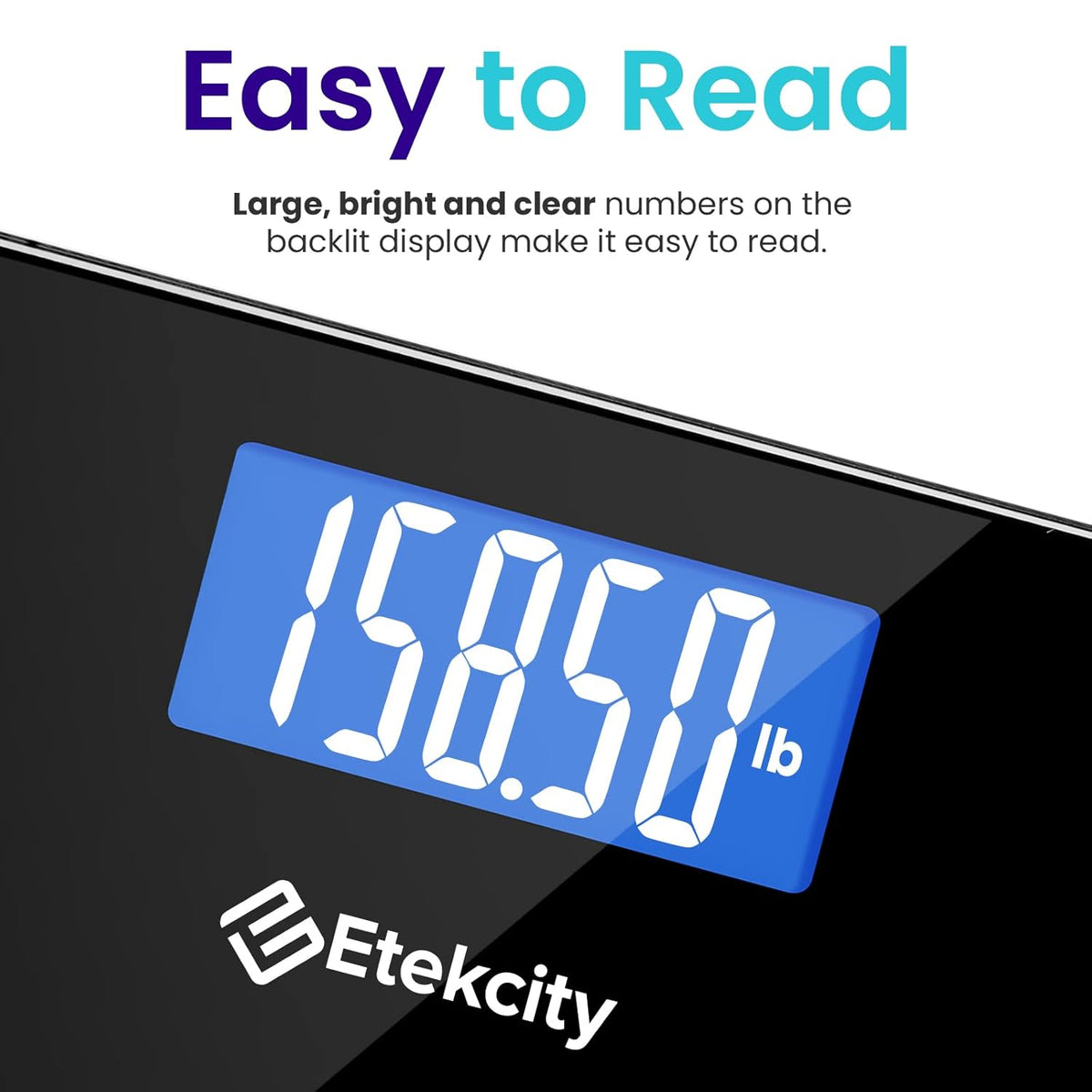 Smart Scale for Body Weight and Fat, BMI, FSA Eligible, Black