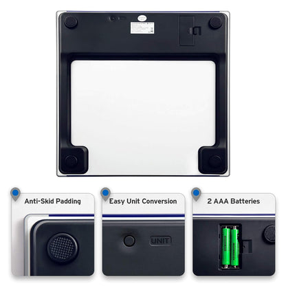 Smart Scale for Body Weight and Fat, BMI, FSA Eligible, Black