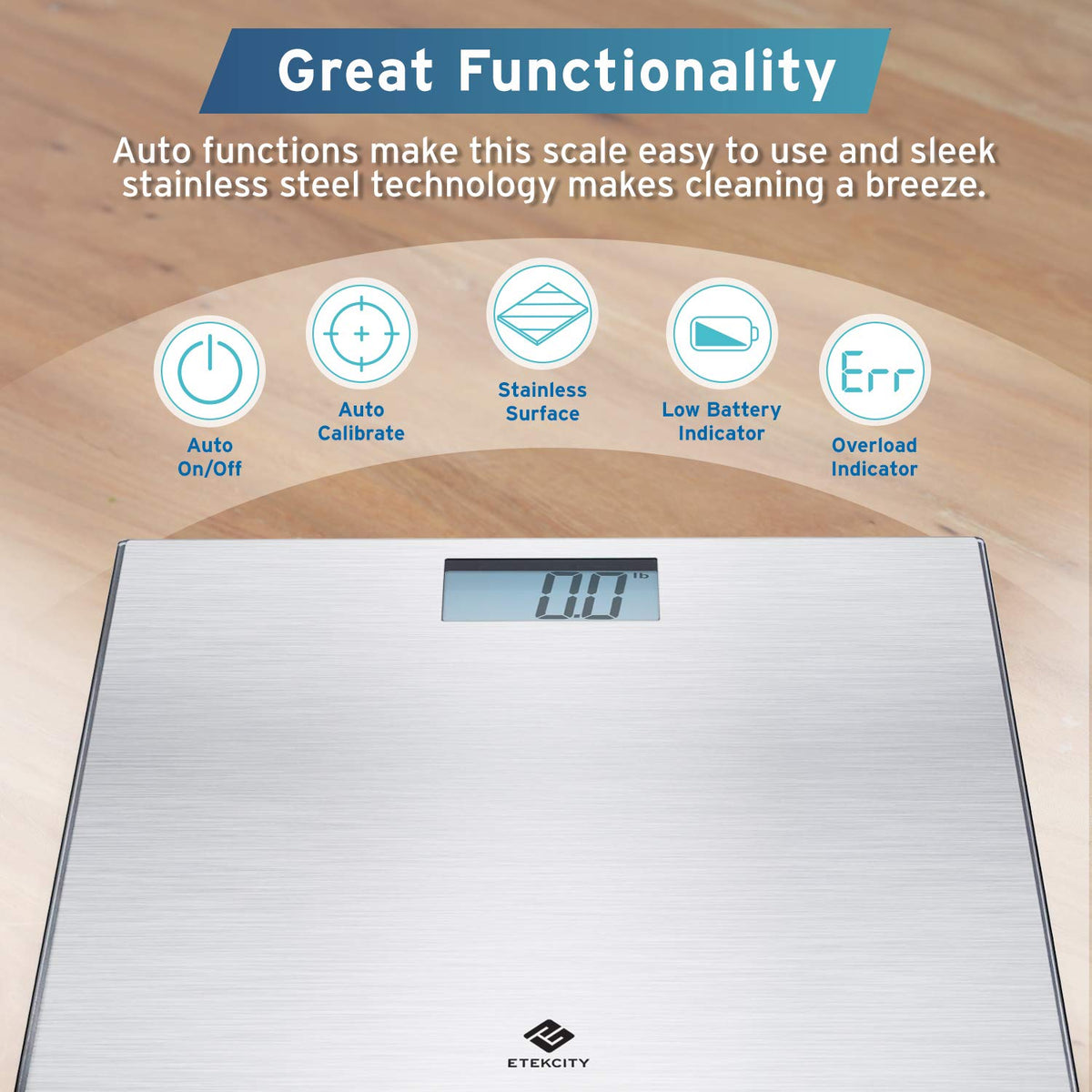 Smart Scale for Body Weight and Fat, BMI, FSA Eligible, Black