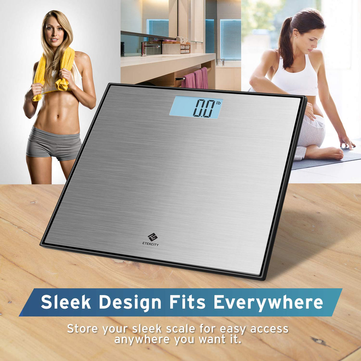 Smart Scale for Body Weight and Fat, BMI, FSA Eligible, Black