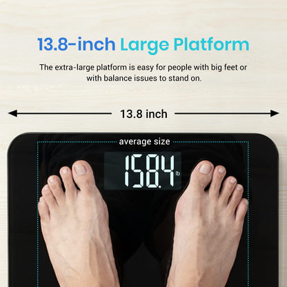 Smart Scale for Body Weight and Fat, BMI, FSA Eligible, Black