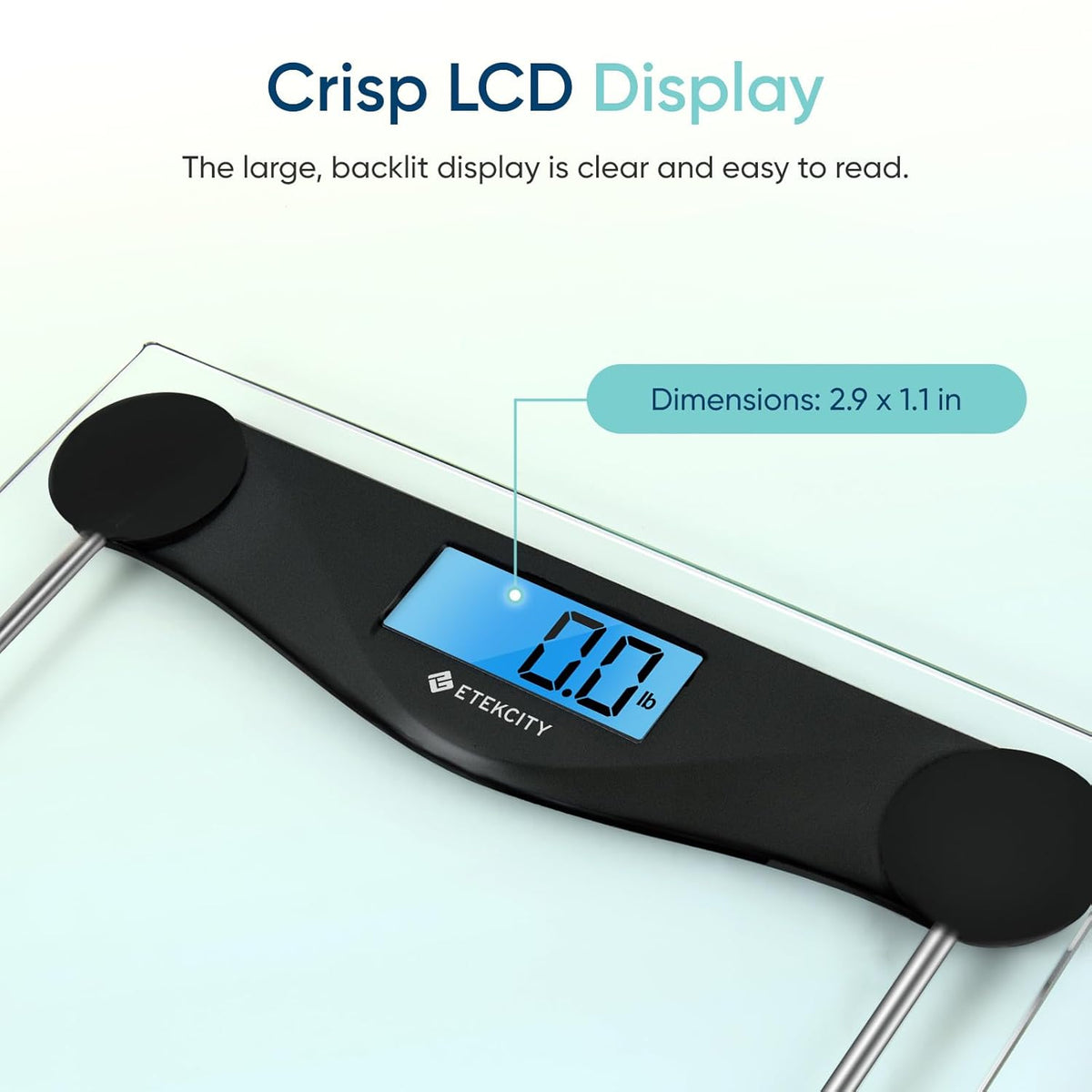 Smart Scale for Body Weight and Fat, BMI, FSA Eligible, Black