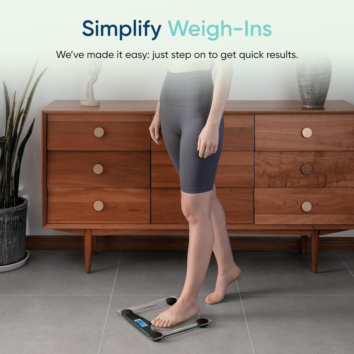 Smart Scale for Body Weight and Fat, BMI, FSA Eligible, Black