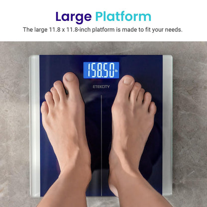 Smart Scale for Body Weight and Fat, BMI, FSA Eligible, Black