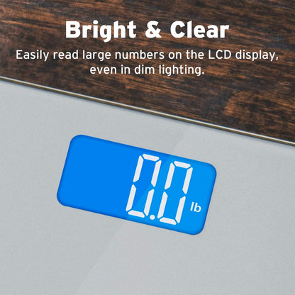 Smart Scale for Body Weight and Fat, BMI, FSA Eligible, Black