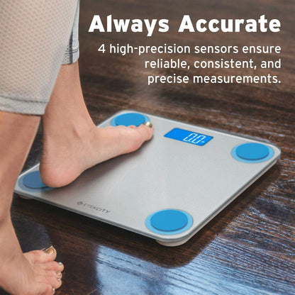 Smart Scale for Body Weight and Fat, BMI, FSA Eligible, Black