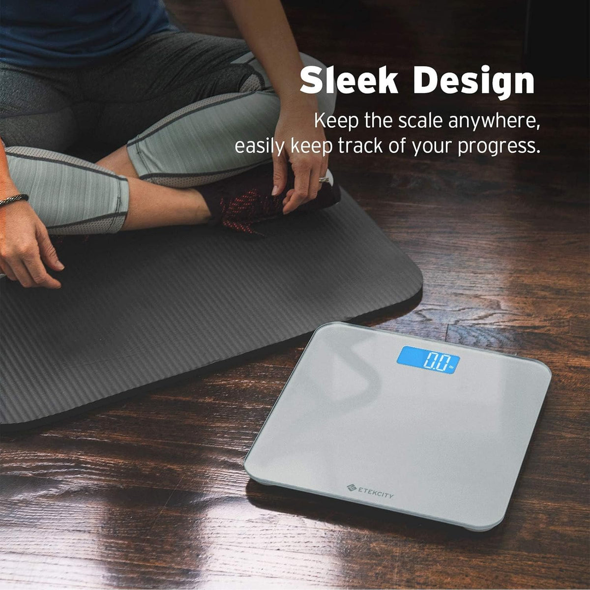Smart Scale for Body Weight and Fat, BMI, FSA Eligible, Black