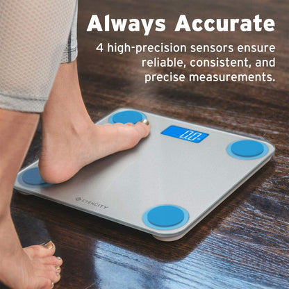 Smart Scale for Body Weight and Fat, BMI, FSA Eligible, Black