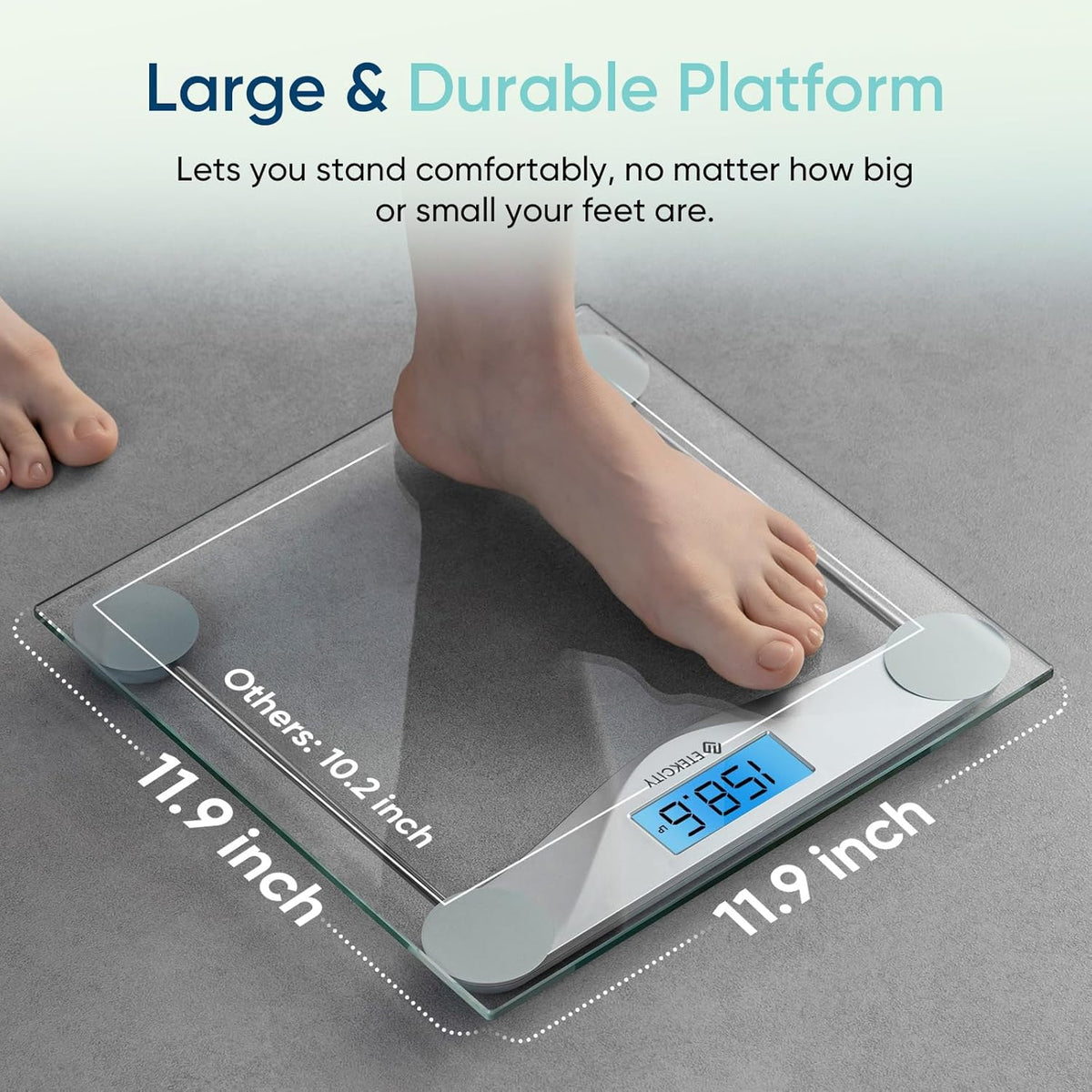 Smart Scale for Body Weight and Fat, BMI, FSA Eligible, Black