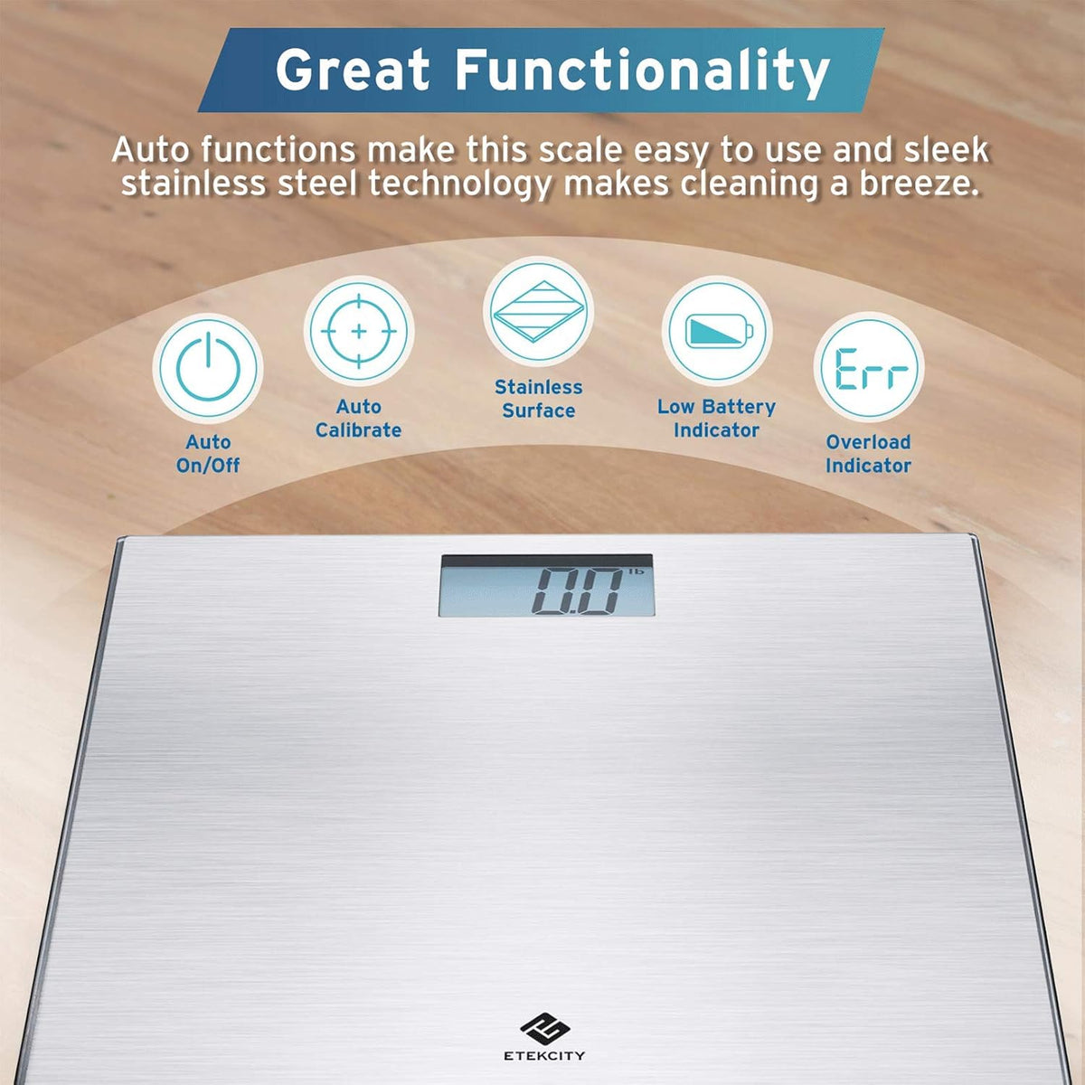 Smart Scale for Body Weight and Fat, BMI, FSA Eligible, Black