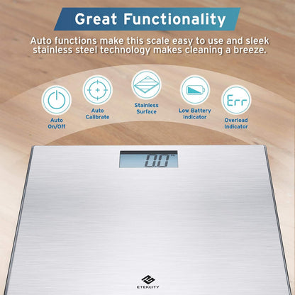 Smart Scale for Body Weight and Fat, BMI, FSA Eligible, Black