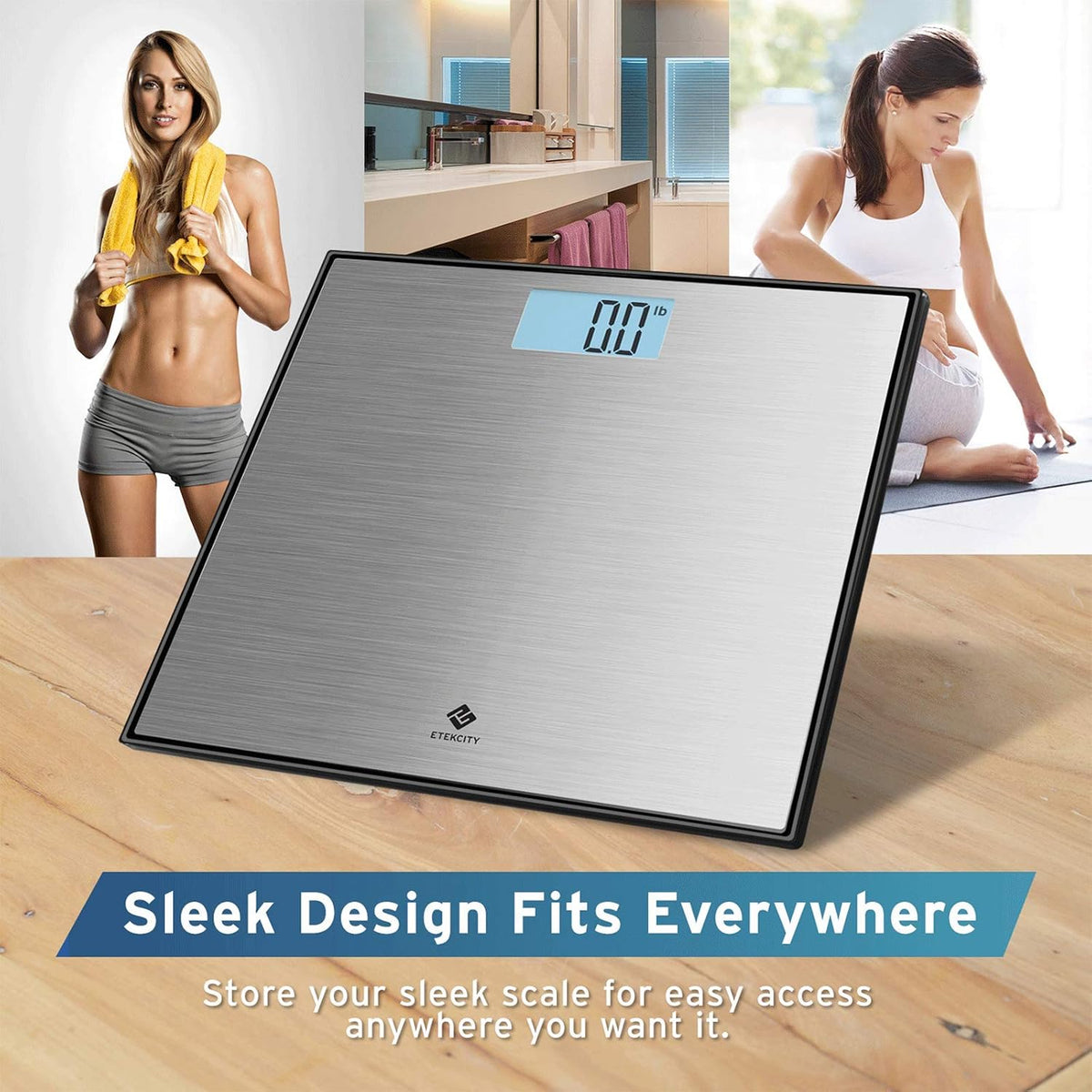 Smart Scale for Body Weight and Fat, BMI, FSA Eligible, Black