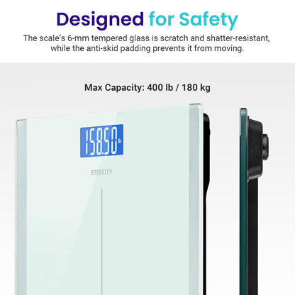 Smart Scale for Body Weight and Fat, BMI, FSA Eligible, Black
