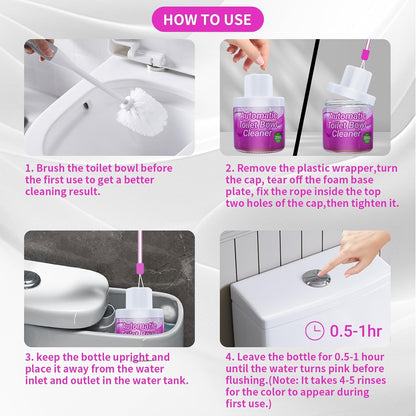 Automatic Toilet Bowl Cleaner, In-Tank, Pink, 3 Month, 1 Pack
