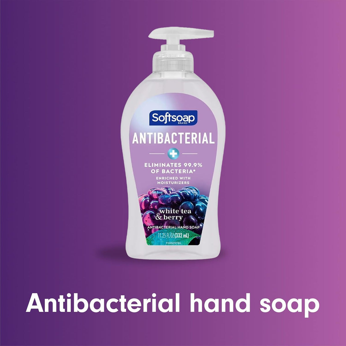 Softsoap Antibacterial Hand Soap, White Tea & Berry, 11.25 fl oz