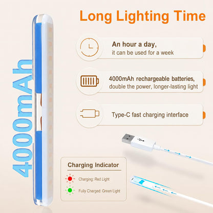 Rechargeable Vanity Lights for Mirror, Wireless LED Stick On Light