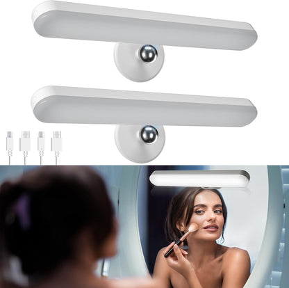 Rechargeable Vanity Lights for Mirror, Wireless LED Stick On Light