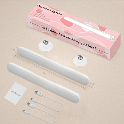 Rechargeable Vanity Lights for Mirror, Wireless LED Stick On Light