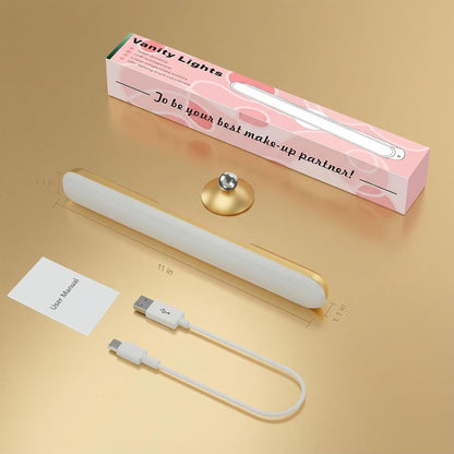 Rechargeable Vanity Lights for Mirror, Wireless LED Stick On Light