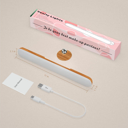 Rechargeable Vanity Lights for Mirror, Wireless LED Stick On Light