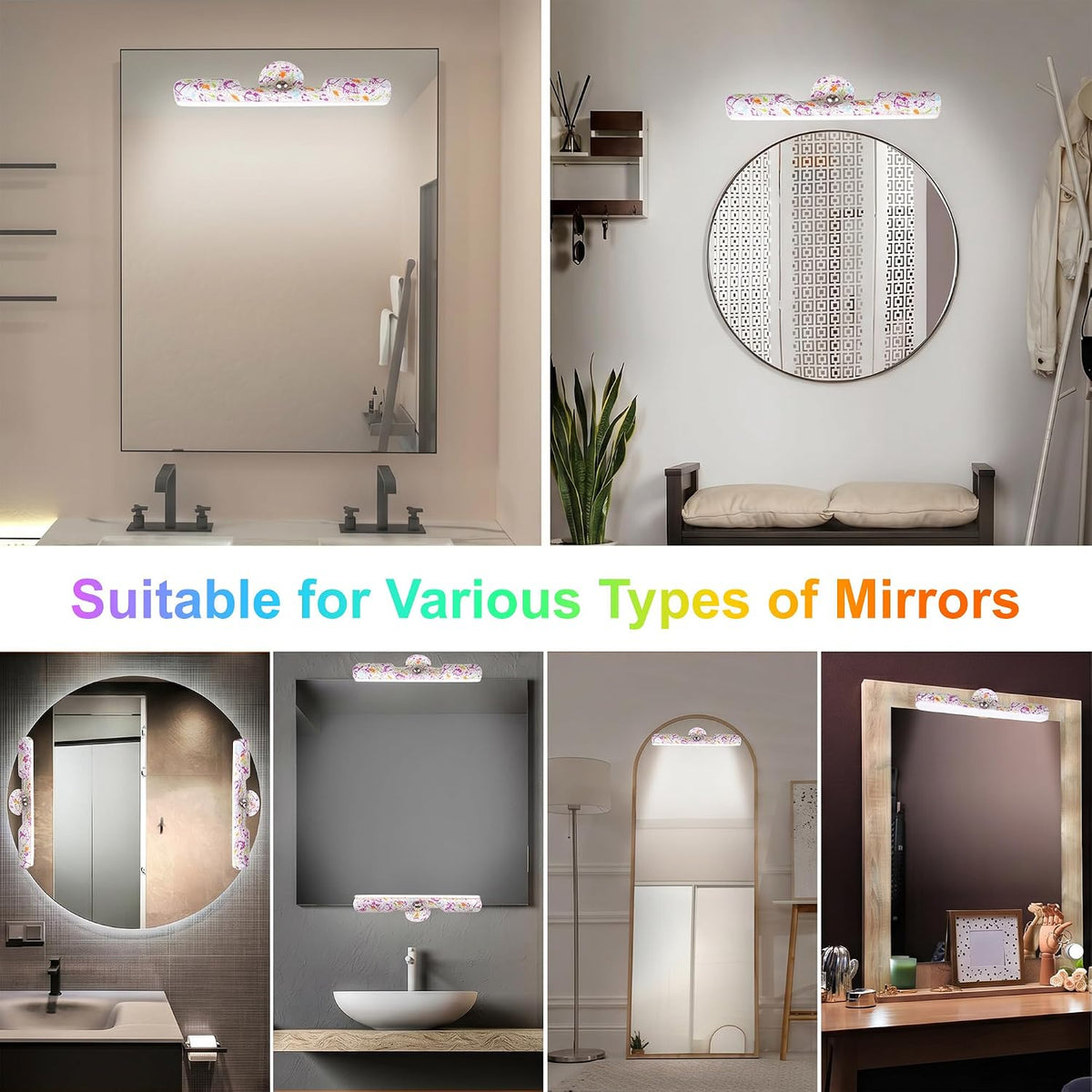 Rechargeable Vanity Lights for Mirror, Wireless LED Stick On Light