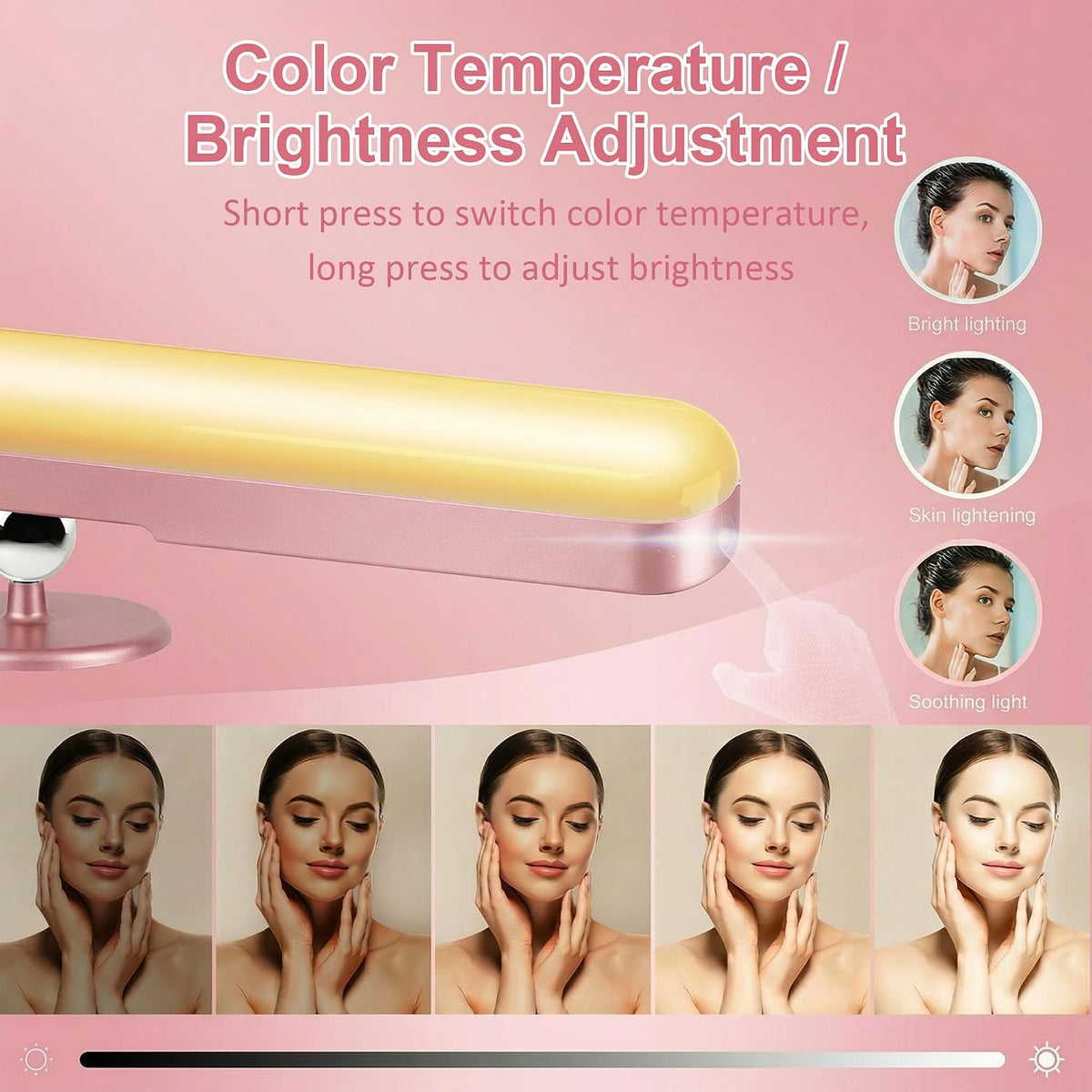 Rechargeable Vanity Lights for Mirror, Wireless LED Stick On Light