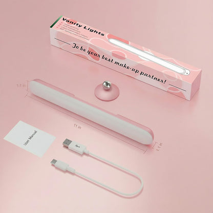 Rechargeable Vanity Lights for Mirror, Wireless LED Stick On Light