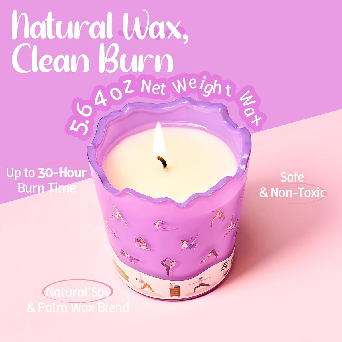 Ocean Scented Candles, 5.64 oz, Up to 30-Hour Burn, Aromatherapy Candle Gifts for Women for Bathroom Kitchen Office