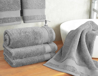 Cotton Paradise 100% Cotton Turkish Towel Set, Soft Absorbent Quick Dry, 6 Piece Towel Set, Beige