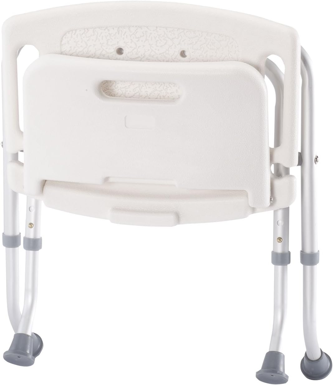 Folding Bath Seat with Back Support, Portable Shower Bench, White