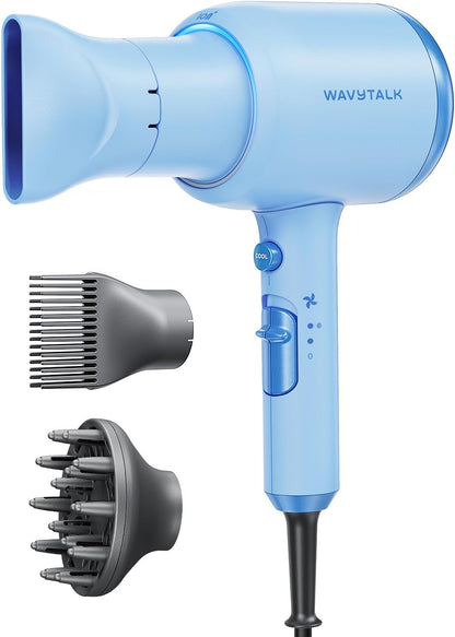 Wavytalk Blown Away Ionic Hair Dryer with Diffuser for Curly Hair
