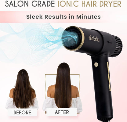 ® Ionic Salon Hair Dryer with Diffuser - Blow Dryer, Quiet