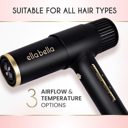 ® Ionic Salon Hair Dryer with Diffuser - Blow Dryer, Quiet