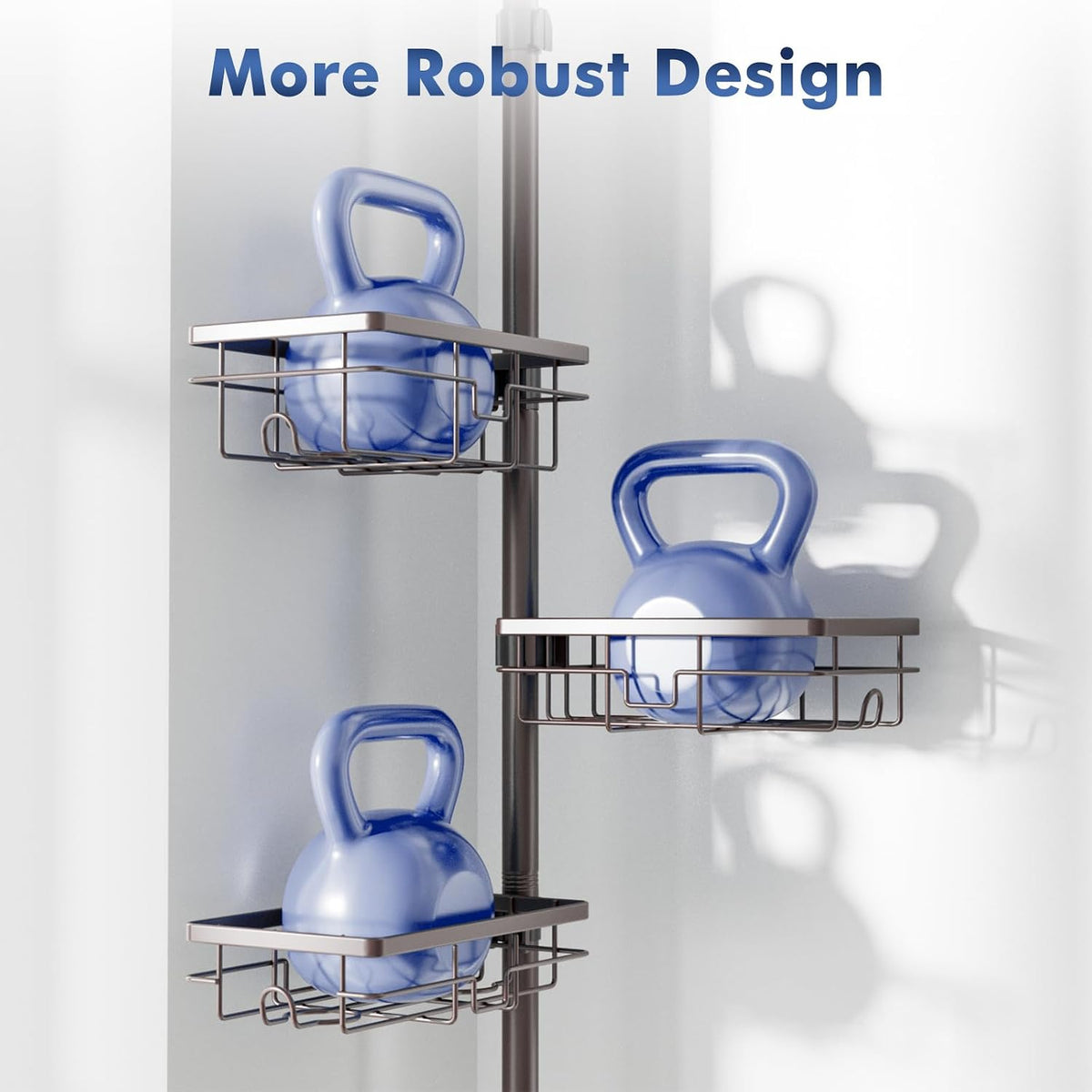 Shower Caddy Organizer Tension Pole, Corner Shower Shelves Bathroom Storage